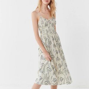 urban outfitters ember smock midi dress new!